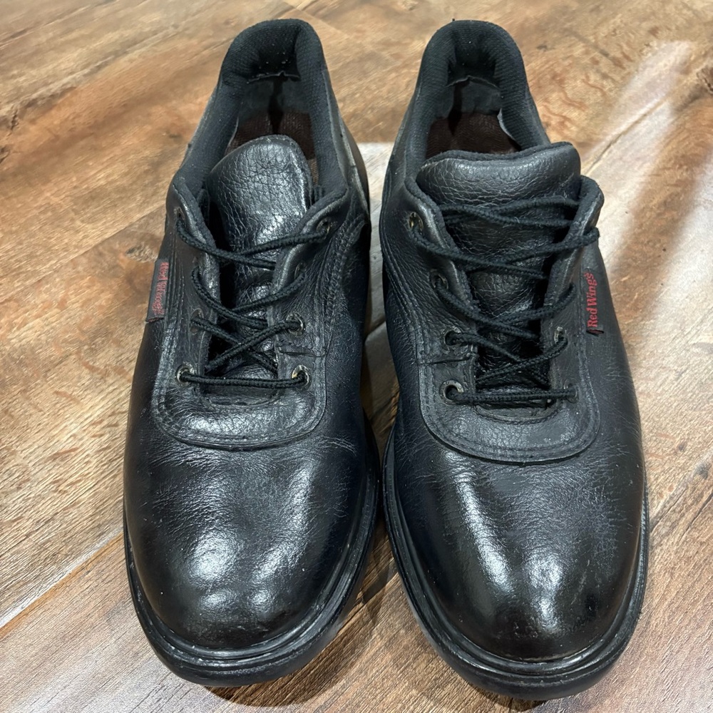 Red Wing Shoes Steel Toe Work Oxfords Black Leather USA Size 9.5
